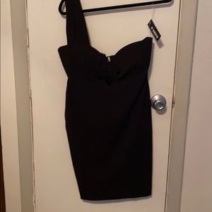 NY Narrative -one shoulder dress with twist front